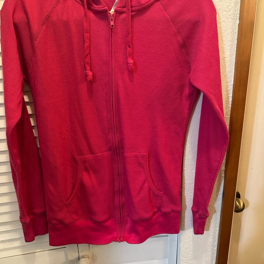 Color Story Deep Red Knit Hoodie